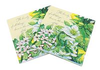 40 Count Paper Napkins, Designed Ethnic Flowers Prints Cocktail Napkins, Serviettes Napkins for Weeding, Dinner and Party, Paper Luncheon Napkins 2-Ply, 13x13 Inch (Ethnic Collection, Flower 02)