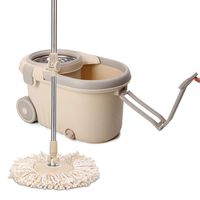 Rotating Mop And Bucket Set Microfiber Mop Wheel On Wood Floor Household Mop Cleaning Rotary Mop System Hotel/Restaurant/Office Mop