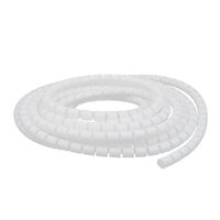 uxcell Flexible Spiral Tube Cable Wire Wrap White Manage Cord 10mm Dia x 5 Meter Long with Clip