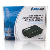 C2G 26630 10/100Base-TX to MM 100Base-FX SC Media Converter, TAA Compliant, Black