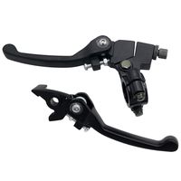 CNCMOTOK Black Folding Aluminum Clutch Brake Lever for 22mm 7/8 inch Handlebar 110cc 125cc 140cc TTR 125cc SSR Xmotos Apollo 125 Pit Dirt Bike Motorcycle