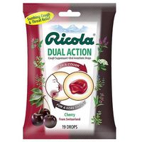Ricola Dual Action Cough Suppressant/Oral Anesthetic Drops Cherry 19 Drops