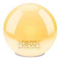 Sunrise Alarm Clock, LBell Upgrade Smart Wake Up Light Compatible with Alexa/Echo/Google, 8 Colors Sunrise Simulation and Sunset Fading Night Light for Bedrooms with FM Radio/ 4 Alarms/Snooze