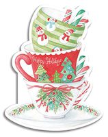 Carol Wilson Fine Arts Inc.- Embossed & Die-Cut - 6 Large 3.5 x 4 Christmas Gift Tags -crgxg088