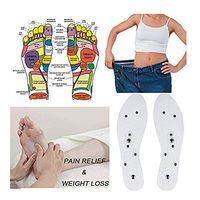 Promisen Magnetic Massage Shoe Insoles Gel Pad Therapy Acupressure Foot Care Cushion for Men & Women (clear)