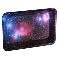 Galaxy Metal Tobacco Cigarette Rolling Tray Essential Trays Smoke Accessories 7.08"x4.92" (Galaxy)