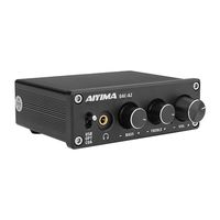 AIYIMA DC5V HiFi 2.0 Digital Audio Decoder USB DAC Headphone Amplifier 24Bit 96KHz Input USB/Coaxial/Optical Output RCA Amp(Black-DAC)