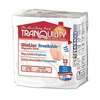 Tranquility Slimline Breathable Adult Disposable Brief - LG - 96 ct