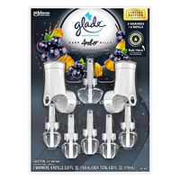 Glade Plugins Deep Amber Hills 1 Scented Oil Warmer & 6 Scented Oil Fragrance Refills