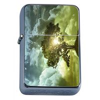 Tree of Life Flip Top Dual Torch Lighter S4 Smoking Cigarette Smoker Spiritual