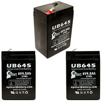 3 Pack Replacement for Jolt Batteries JP640 Battery - Replacement UB645 Universal Sealed Lead Acid Battery (6V, 4.5Ah, 4500mAh, F1 Terminal, AGM, SLA) - Includes 6 F1 to F2 Terminal Adapters