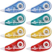 Stationery Island Correction Mouse Pack Of 8 - 5m x 5mm (16.4ft x 0.2"). Pocket Correction Tape. For Office Administration, Note Taking, Marking, Crafting, Bullet Journal And Scrapbooking