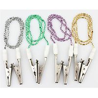 Inmedy 4PCS Dental Ball Chain Clips Lanyard Neck Strap Napkin Clips 48.5CM