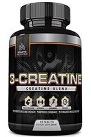 Athletic Mechanics - 3-Creatine - Blend of Three Types of Creatine - Builds Muscles - Increases Strength - Enhances Recovery & Endurance - Supports Protein Synthesis - 90 Tablets