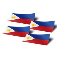 Desert Cactus Philippines 4 Pack of 4 Inch Wide Country Flag Stickers Decal for Window Laptop Computer Vinyl Car Bumper Scrapbook Filipino Philippine 4