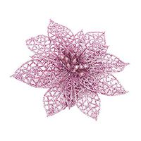 Elevin(TM) Christmas Tree Ornaments Christmas Simulation Flower Xmas Ornament (Pink)