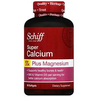 Schiff Super Calcium 1200mg Plus Magnesium with Vitamin D3, 90 softgels - Calcium Supplement (Pack of 3)