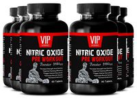 L-Arginine Supplement Nitric Oxide Booster 3150mg - to Build Muscles Fast - (6 Bottles 540 Tablets)