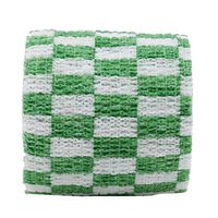 ZALING Pet Dog Cat Self-Adhesive Elastic Bandage Non-Woven Fabrics Green Plaid