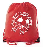 Soccer Party Favors | Soccer Drawstring Backpacks for Birthday Parties, Team events, and much more! - 10PK Red CA2500SOCCER S2