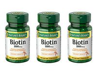 Nature's Bounty Biotin 1000 mcg Tablets 100 Count (Pack of 3)