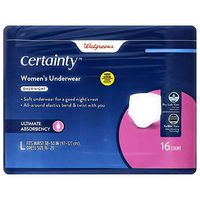 Walgreens Certainty Women's Overnight Underwear, Ultimate Absorbency Large (16) (2)