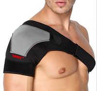 ADLIKES Shoulder Support - Adjustable Shoulder Wrap Belt Band Gym Sport Brace for Rotator Cuff Tear Injury AC Joint Dislocated Prevention and Recovery (Right Shoulder Support)
