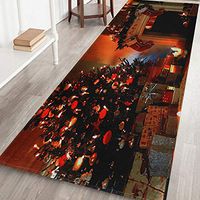 Cliramer Christmas Reindeer, Xmas Tree,Stocks Floor Runner Area Rugs Non-Slip Floor Mat Doormats Living Room Bedroom 15.75x47.24inch (E)