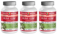 Digestion aid - Olive Leaf Extract 500Mg - Natural Immune Booster for Adults - 3 Bottle 180 Capsules