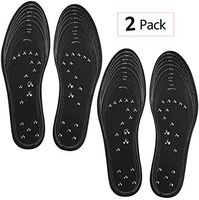 2 Pairs Black Massaging Insoles, Acupressure Magnetic Massage Insoles |Oumers Foot Massager Shoe-pad Foot Therapy Reflexology Pain Relief Shoe Insoles |Unisex Washable and Cutable