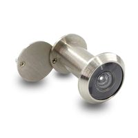 Door Viewer Peephole, Solid Brass 200-degree Door Viewer with Heavy Duty Rotating Privacy Cover for 1-3/8" to 2-1/6" Doors for Home Office Hotel (Polished Silver)
