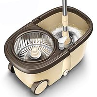 Broom and Dustpan With Long Handle Telescopic Upri Rotating mop - stainless steel lazy mop, household absorbent mop