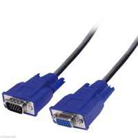 10 Ft Foot VGA SVGA M/F Monitor Extension Cable 15 Pin