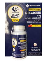 Member's Mark Fast Dissolve Melatonin 5mg Strawberry Flavor, 260 Tablets