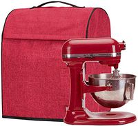 HOMEST Stand Mixer Dust Cover, Storage Bag with Pockets Compatible with KitchenAid Tilt Head & Bowl Lift Models (Fit for Bowl Lift 5-8 Quart, Red)