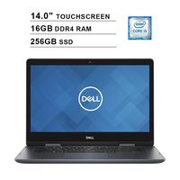 2019 Dell Inspiron 14 5000 2-in-1 15.6 Inch Touchscreen Laptop (Intel Core i3-8145U up tp 3.9GHz, 16GB DDR4 RAM, 256GB SSD, WiFi, Bluetooth, HDMI, Win10 Home, Black) (Renewed)