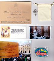 Celtic Circle Cross Charm Blessed by Pope Benedict XVI on 6/1/2011 with Velour Bag