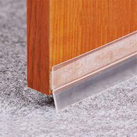 Glass Door and Window Sealing Strip, Sound Insulation Self-Adhesive Strip Transparent Windproof Silicone Sealing Strip, 3M (A)
