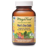 MegaFood, Men's One Daily, Daily Multivitamin and Mineral Dietary Supplement with Vitamins B, D and Zinc, Non-GMO, Vegetarian, 30 Tablets (30 Servings)