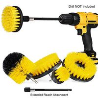 Drill Brush,5 Pack Power Scrubber Cleaning Brush Extended Long Attachment Set All Purpose Drill Scrub Brushes Kit Time Saving Cleaning Kit for Grout, Floor, Tile, Bathroom and Kitchen Surface