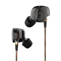 KZ FBA_4330330199 Beteran  ATE -ATE Dynamic Balanced Armature IEMS In Ear HIFI Monitors DJ Studio Stereo Music Earphones Headphone Earbuds For Mobile Phone iPhone Samsung MP3 MP4 Music Player no Mic (Balck)