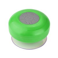 Hands-free Portable Suction Cup Waterproof Wireless Bluetooth Mini Subwoofer Speaker Mic Suction For Shower Lot (Green)