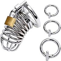 3 Size Male Protective Device Hypoallergenic Stainless Steel Ring, Suitable for Any Size of Men Boyfriend Gift