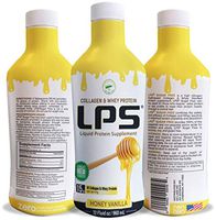 Nutritional Designs Sugar-Free Liquid Collagen & Whey Protein Supplement - Non-GMO Drink - Promotes Healthy Skin & Hair For Men & Women (Honey Vanilla) 