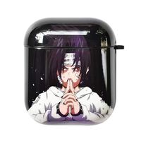 Raleighsee Anime Naruto Cartoon AirPods1/2 Generation IMD Protective Case Anti-Fall Portable Bluetooth Headphone Box Protective Cover(Uchiha Sasuke)