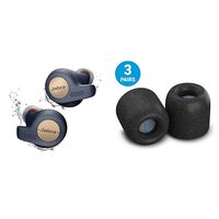 Jabra Elite Active 65t Earbuds - True Wireless Earbuds with Charging Case, Copper Blue & Comply SmartCore Sport Pro Premium Memory Foam Earphone Tips, Fits Most Earphones (Medium, 3 Pairs)