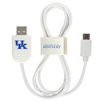 Kentucky Wildcats Micro USB Cable with QuikClip - White