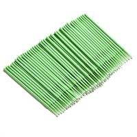 100Pcs Disposable Makeup Brushes Individual Lash Removing Tools Lint Free,Green