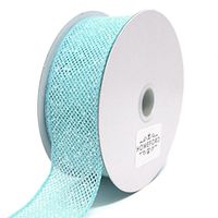 Homeford Frosted Net Wired Ribbon, 10 Yards (Light Blue, 1-1/2-Inch)
