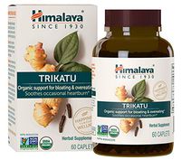 Himalaya Organic Trikatu, Equivalent to 3,787 Trikatu Powder  for Gas Relief, Bloating Relief and Occasional Heartburn Relief,  60 Caplets, 2 Month Supply